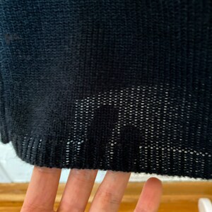 80s Minimal Black Sweater Knit Pencil Skirt 30 to 36 Waist/Medium/Large image 10