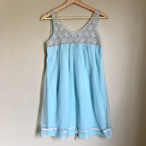 light blue babydoll nightie