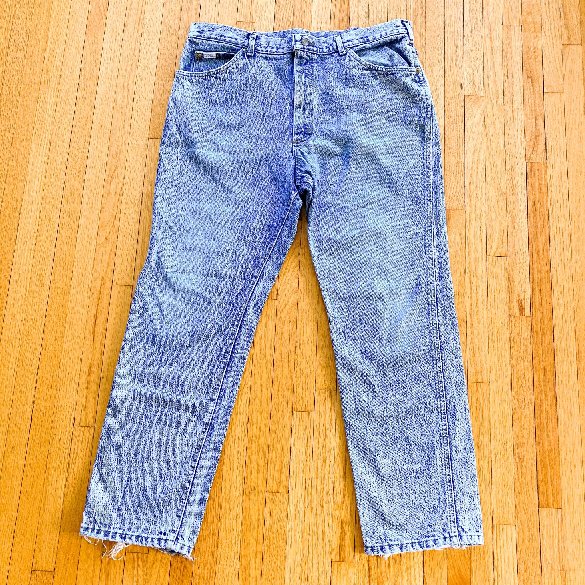 80er Jahre hoch taillierte Säure waschen Jeans von Lee | Etsy