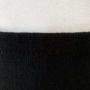 80s Minimal Black Sweater Knit Pencil Skirt 30 to 36 Waist/Medium/Large image 6