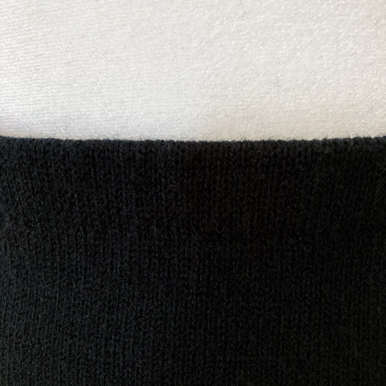 80s Minimal Black Sweater Knit Pencil Skirt 30 to 36 Waist/Medium/Large image 6