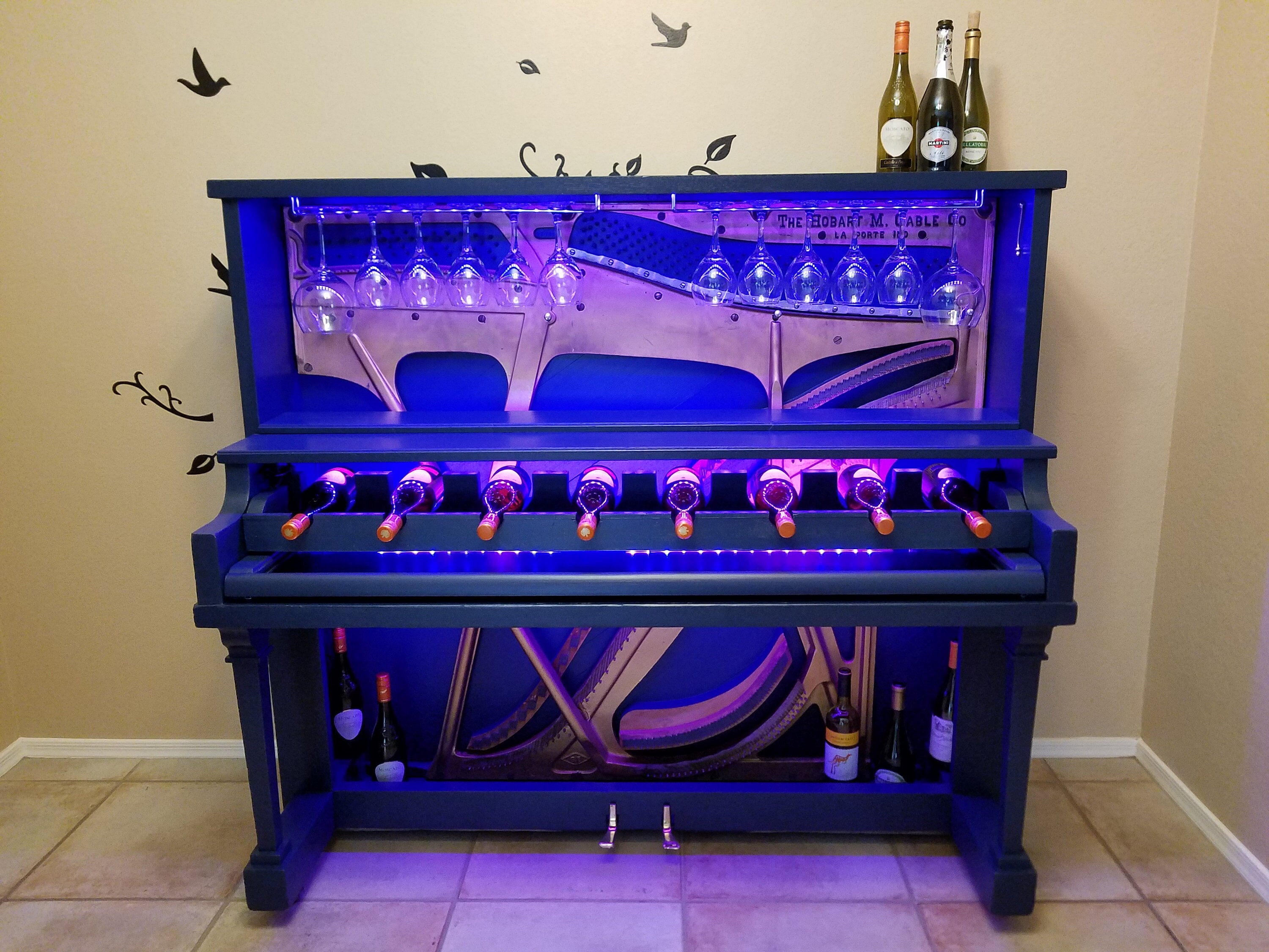 Piano Wine Bar Wine Bar Restored Piano Upcycled Piano | Etsy