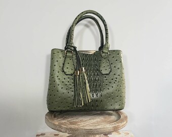 olive green handbags women's