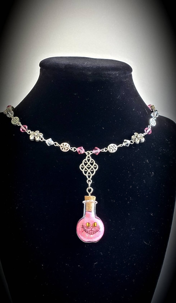 Cheshire Cat Necklace Swarovski Crystal Alice In Wonderland White Rabbit - Cheshire Cat Pendant Swarovski Cheshire Cat Necklace Swarovski Crystal Alice In Wonderland White Rabbit - Cheshire Cat Pendant Swarovski