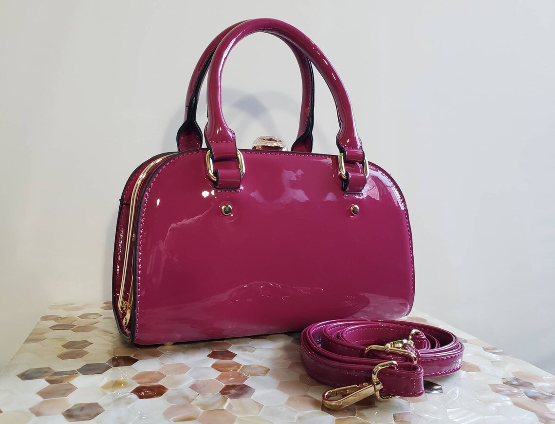 Raspberry pink purse. Pink purse. Vegan handbags. Pink purses. Etsy