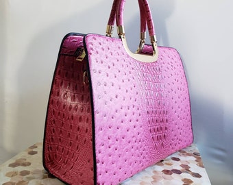 pink and gold bag
