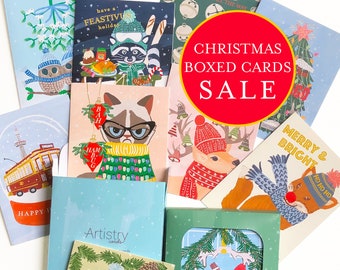 20 X-MAS Cards|Christmas Cards Box Sets|Holiday Cards|Christmas Cards|Mix and Match Selection of Christmas & Holiday Greeting Cards