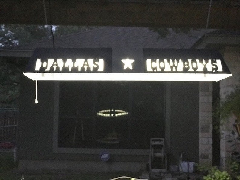 cowboys pool table light