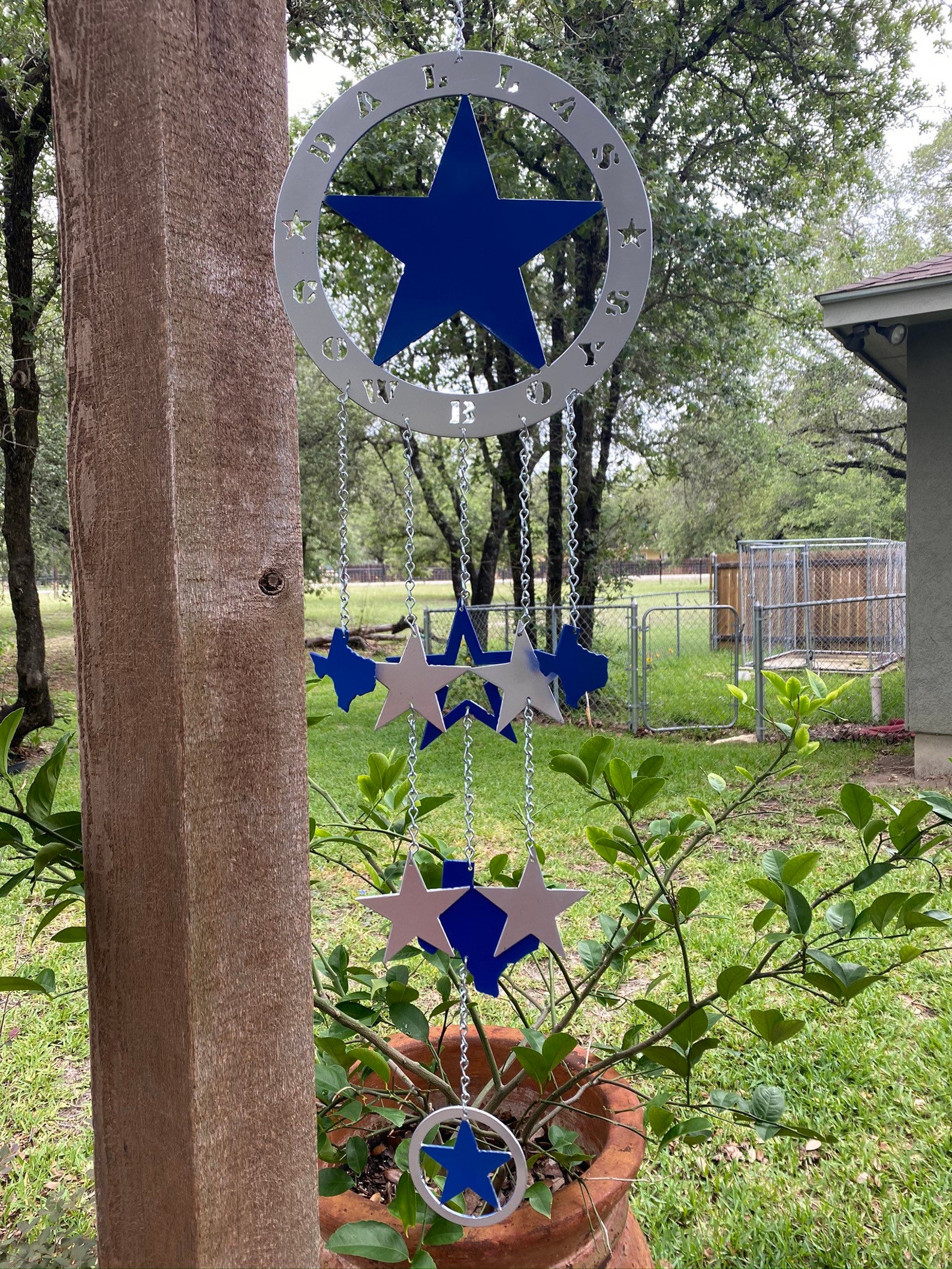 Dallas Cowboys Wind Chimes Texas Decor Outdoor Decor Etsy