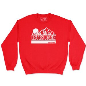 Estes Park Colorado Unisex Crewneck Sweatshirt - Great for Hikers, Skiers and Outdoor Enthusiasts. Perfect Rocky Mountain National Park Gift