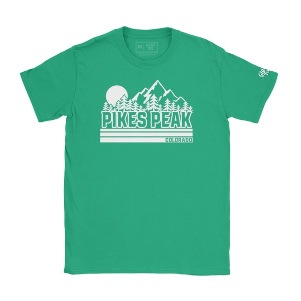Pikes Peak Colorado Shirt | Vintage Mountain T-Shirt for Hiking, Camping & Outdoor Adventures | CO Mtn Lover Apparel |  Men, Women + Couples