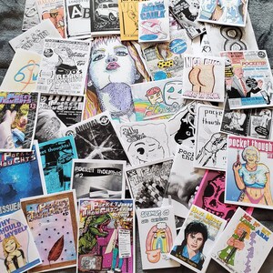 All The Zines Bundle of 50 zines Art, humor, comics, photography, poetry, rants, thoughts, games, & more Plus a piece of original art image 3