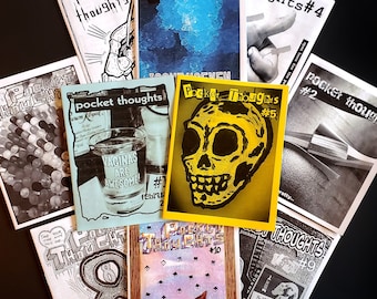 Pocket Thoughts #1-10 Zine Collection Bundle Pack - featuring art, prose, comics, poetry, humor, photography, rants, and more!