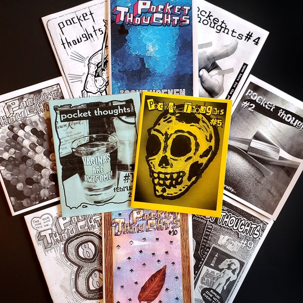 Pocket Thoughts #1-10 Zine Collection Bundle Pack - mit Kunst, Prosa, Comics, Poesie, Humor, Fotografie, Schimpfwörtern und mehr!