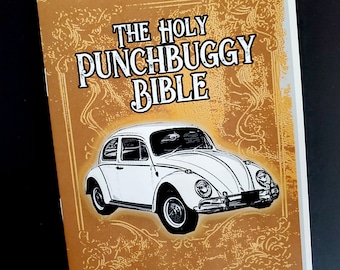 The Holy Punchbuggy Bible - a zine about the punch buggy game with rules and scorecard for you and friends (or bundled with the Pizza Guide)