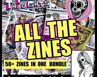 Zine Bundle: 60+ Art, Comic, Poetry Zines + Original Art