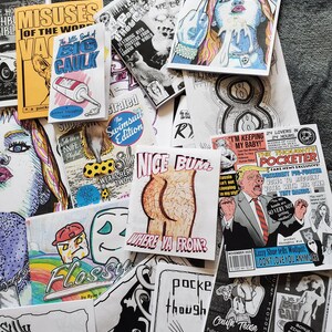 All The Zines Bundle of 50 zines Art, humor, comics, photography, poetry, rants, thoughts, games, & more Plus a piece of original art image 6