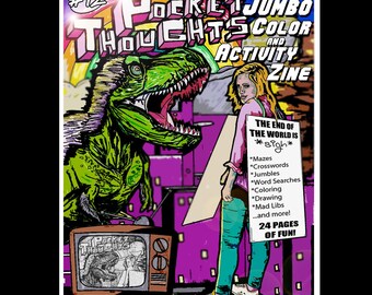 Interactive Activity Zine: Mazes, Puzzles, Coloring - Pocket Thoughts #12