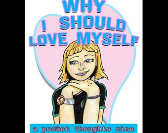 Self Love Mini Zine: Comic Style Art, Mental Health