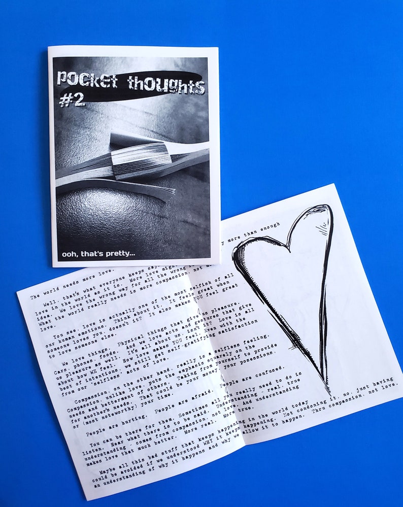 Pocket Thoughts 1-10 Zine Collection Bundle Pack featuring art, prose, comics, poetry, humor, photography, rants, and more Pocket Thoughts #2
