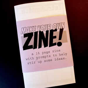 Make Your Own Zine an interactive DIY zine with prompts for writing, drawing, collage, art, poetry, journaling and more image 2