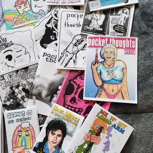 All The Zines Bundle of 50 zines Art, humor, comics, photography, poetry, rants, thoughts, games, & more Plus a piece of original art image 5