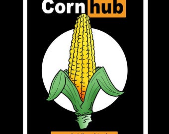 Corn Hub Parody Zine: Funny Illustrations & Cornhole Game
