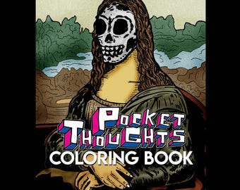 Pocket Thoughts Coloring Book: Zine Art, Comic Style Punk Illustrations