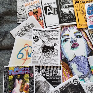 All The Zines Bundle of 50 zines Art, humor, comics, photography, poetry, rants, thoughts, games, & more Plus a piece of original art image 8