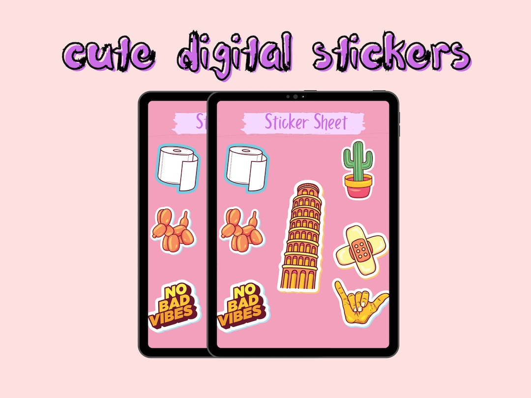 Goodnotes Digital Sticker Pack, Cute Digital Sticker Pack for Digital ...