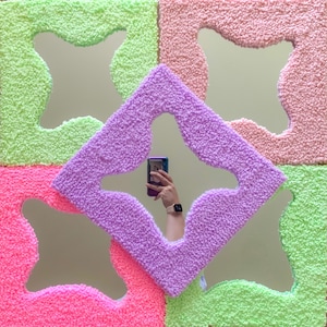 Punch Needle/Tufted Funky Mirror
