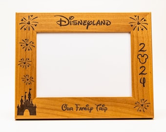 Fireworks and Castle, Personalized Picture Frames, 3 sizes: 4x6, 5x7 and 8x10 Custom Gift, Disney World, FAST & FREE Shipping