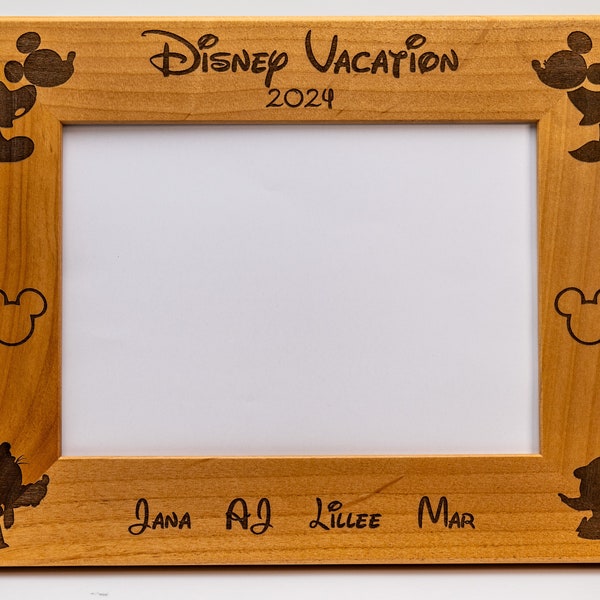 Personalized Picture Frames, 3 sizes: 4x6, 5x7 and 8x10 Custom Gift, Disneyland, Disneyworld, FAST & FREE Shipping