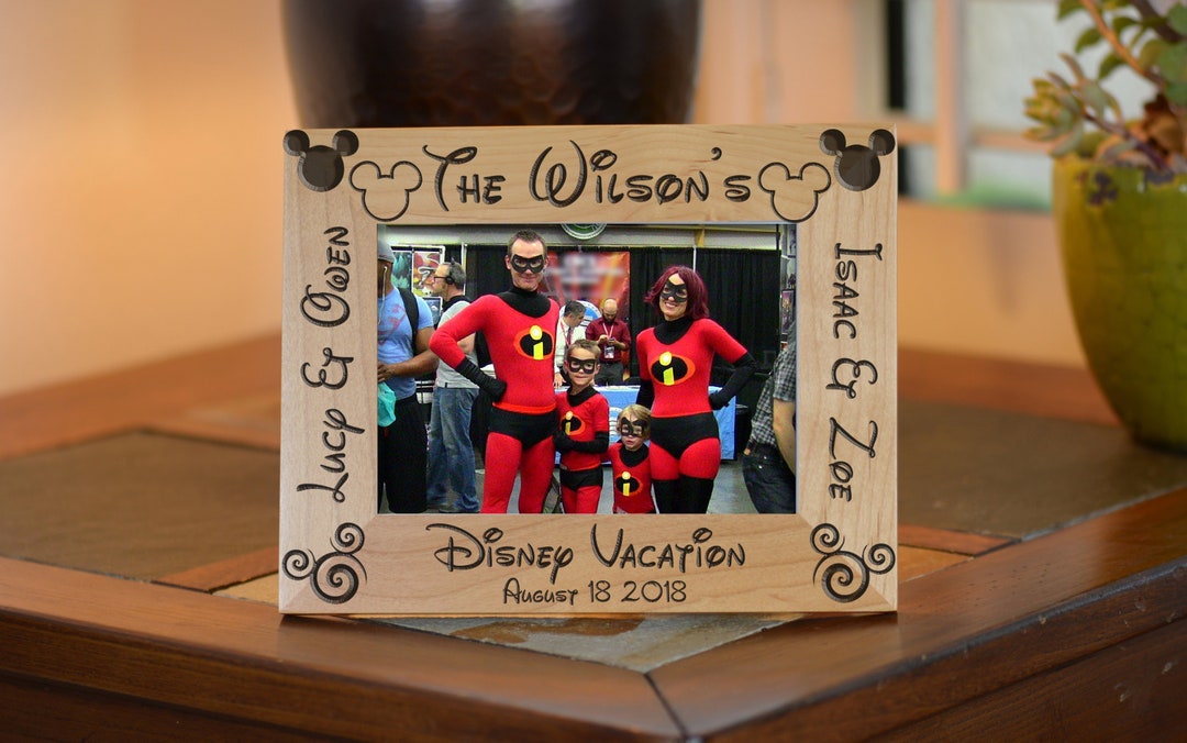 Personalized Picture Frame, Disneyland, Disneyworld, Vacation, Custom