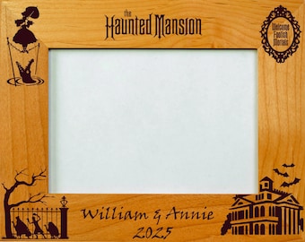 Haunted Mansion Disney, Personalized Picture Frames, 3 sizes: 4x6, 5x7 and 8x10 Custom Gift, Disneyland, Disneyworld, FAST & FREE Shipping