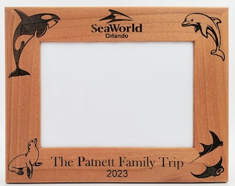 SEA WORLD, Picture Frame, personalized, , Orlando, San Diego, FREE Shipping