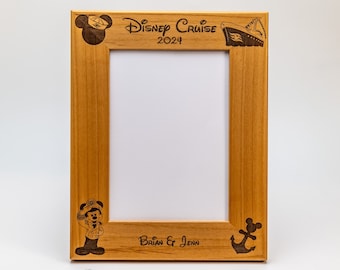Disney Cruise, Personalized Picture Frames, 3 sizes: 4x6, 5x7 and 8x10 Custom Gift, Disneyland, Disneyworld, FAST & FREE Shipping
