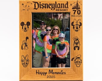 70th Anniversary Disneyland Resort, Personalized Picture frame, Disneyland, FREE SHIPPING