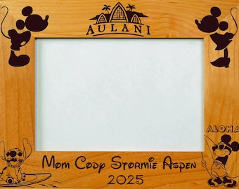 Disney Aulani, Personalized Picture Frames, 3 sizes: 4x6, 5x7 and 8x10 Custom Gift, Disneyland, Disneyworld, FAST & FREE Shipping