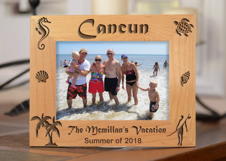 Personalized Pictue Frame Family Vacation Customized Gift Image 0