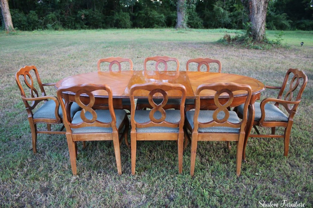 Antique French Provincial Dining Room Set Solid Wood Table Etsy