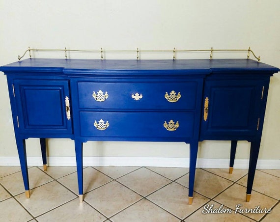 Available Buffet Table Hall Table Credensa Solid Wood Blue And Gold Colonial Retro Modern Farmstyle Antique Vintage Tv Stand Tv Console Antique Pull Out Buffet Table