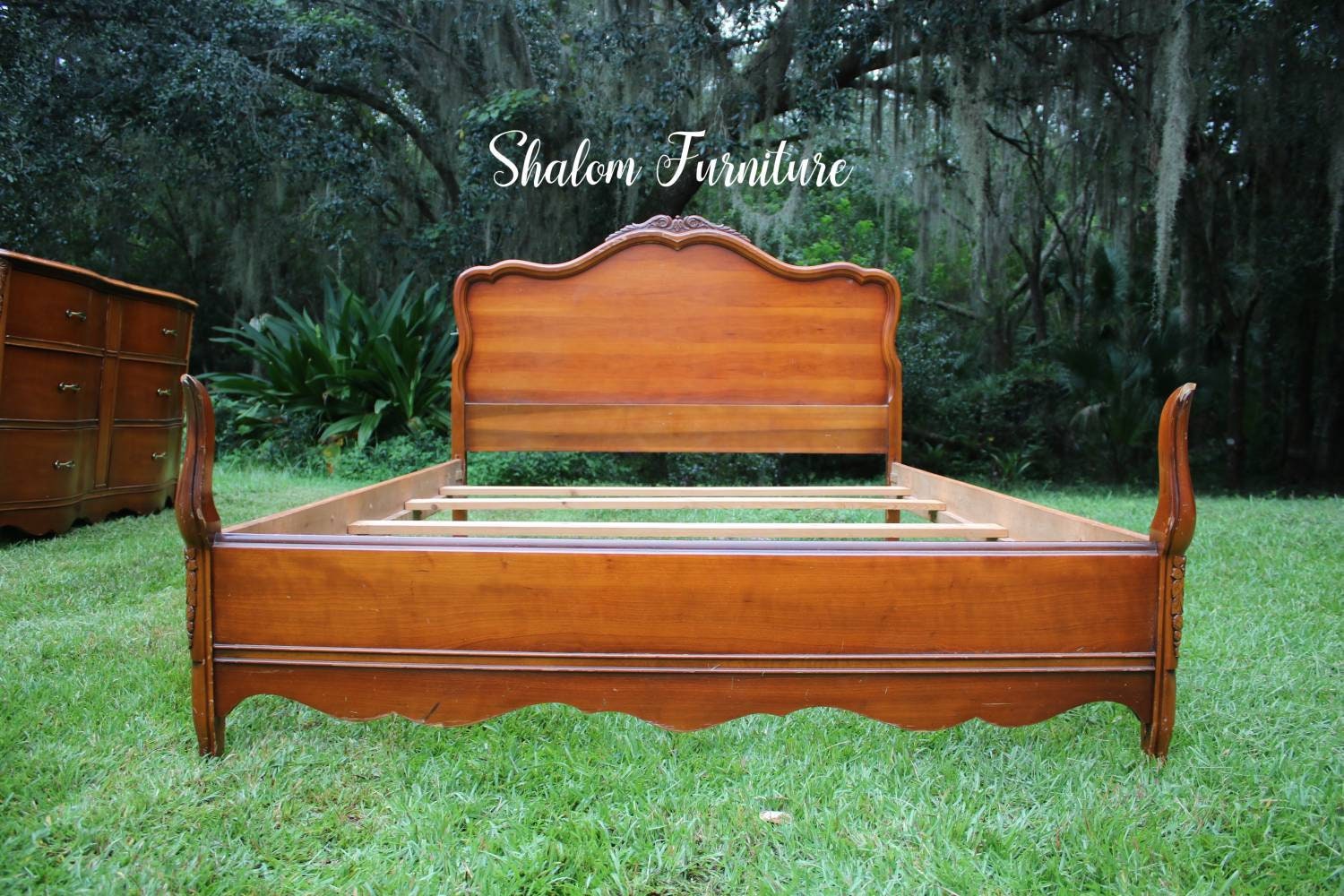 Vintage french provincial victorian bedroom set dresser mirror full