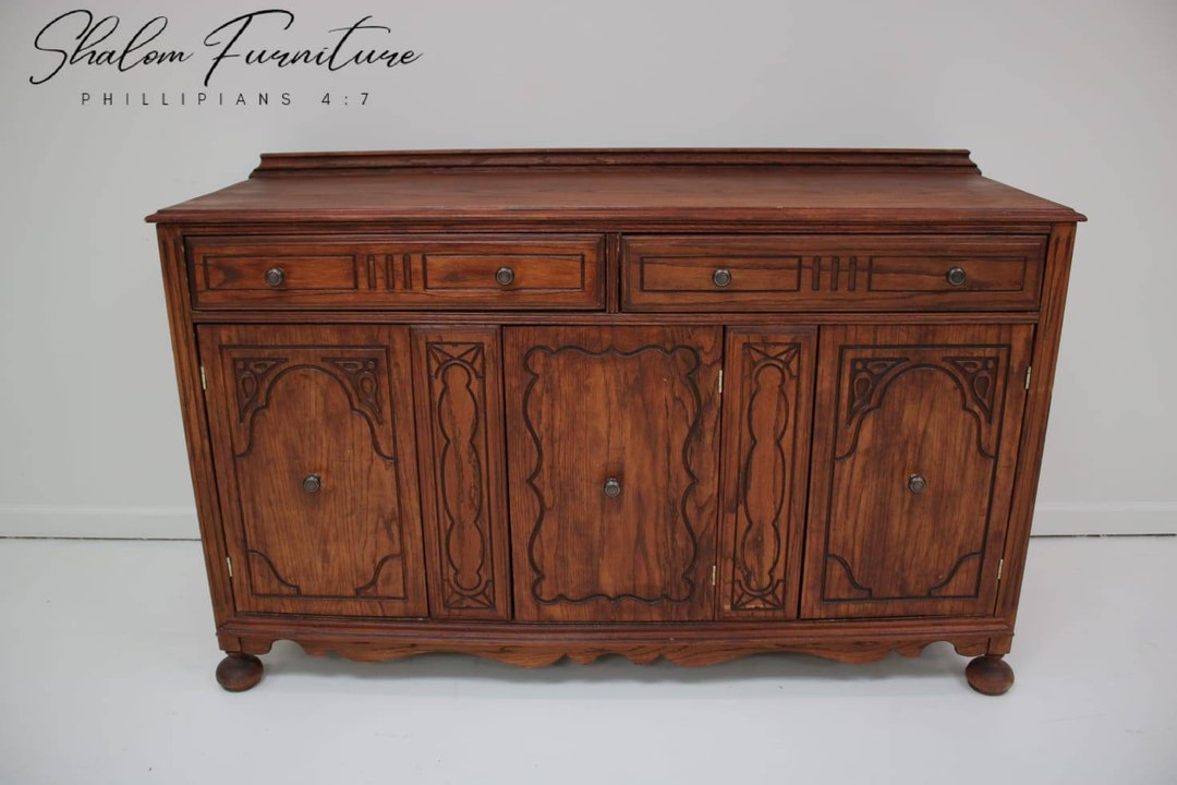 Antique Depression Era Buffet, Sideboard , Entryway Furniture