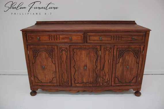 Sold!antique depression era buffet, sideboard cabinet , entryway furniture