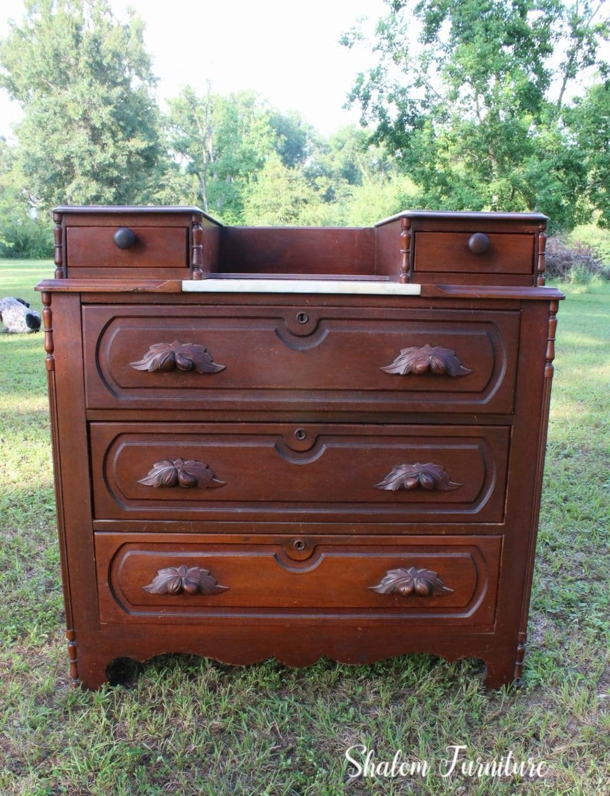 Antique dresser with small 2024 drawers on top