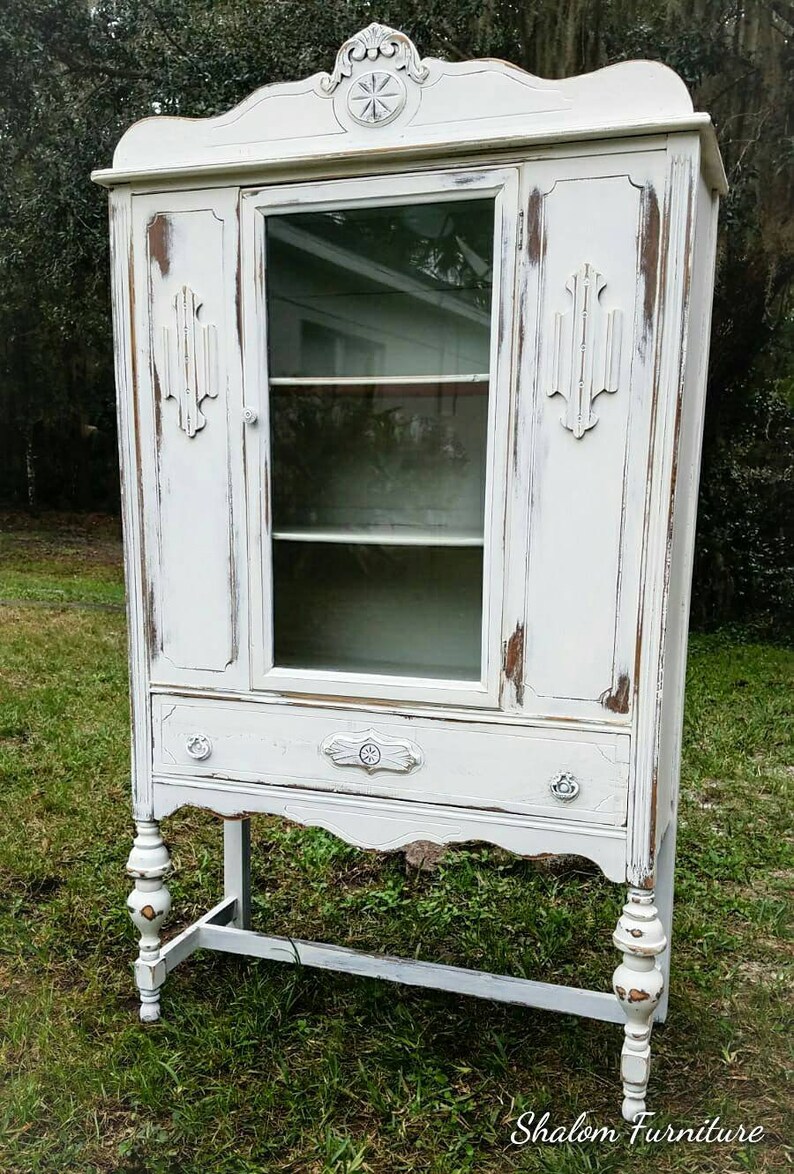 SOLD EXAMPLE Antique Shabby chic dresser hutch bedroom | Etsy