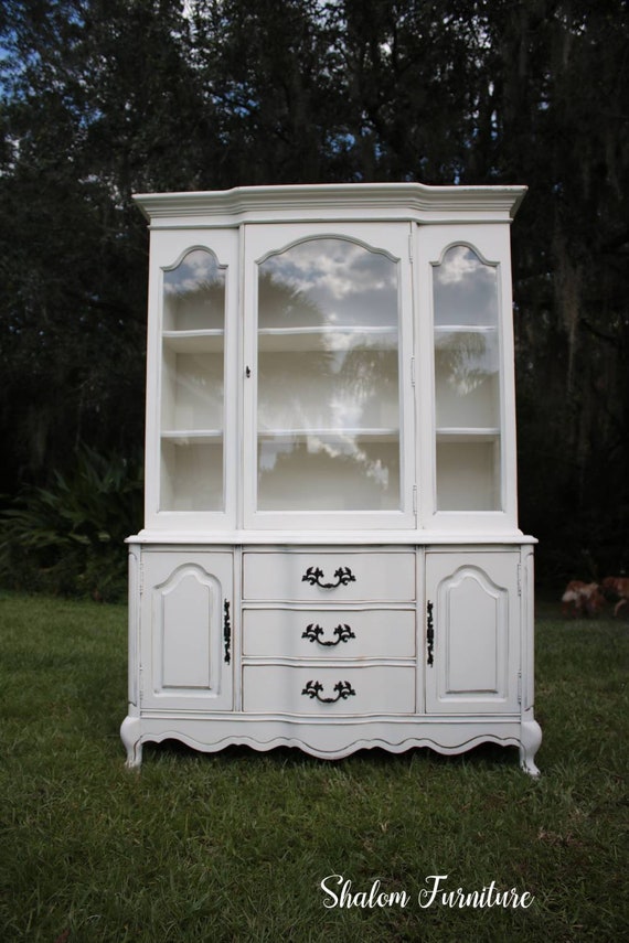 Sold Example Antique Shabby Chic, Dresser And Hutch Set