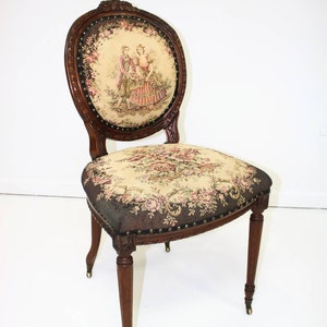 French louis xvi muslin side chairs 1