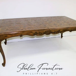 SOLD! no longer available! Country French Dining Table with leaves, antique french provincial dining table, farmhouse , vintage, solid wood